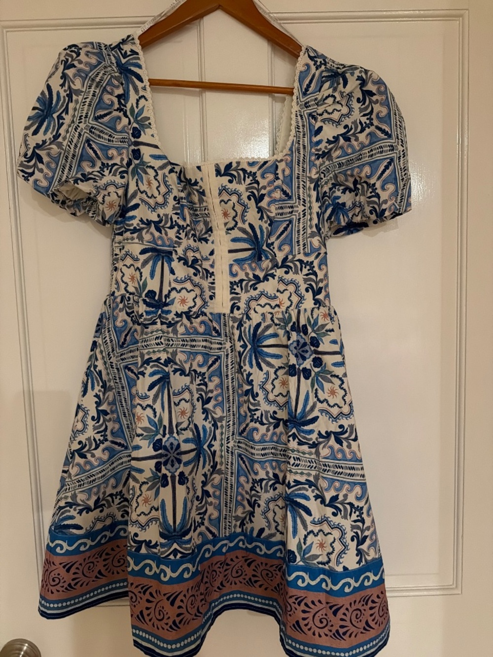 NWT Avec Les Filles Palm Tile Print Dress – Size 8 - Picture 2 of 3